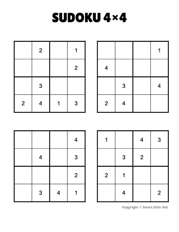 Sudoku 4x4 preview