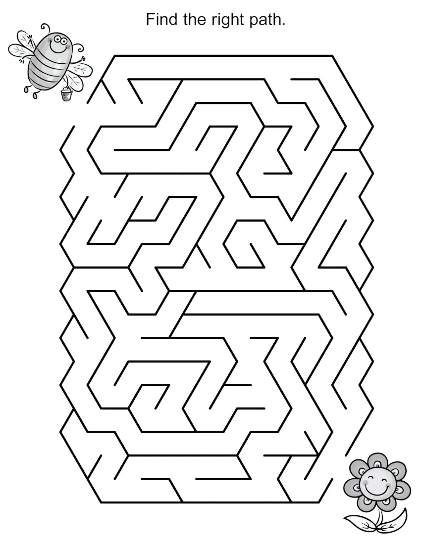 Maze activity from the Smart Little Owl Activity Book for 6–7-Year-Olds