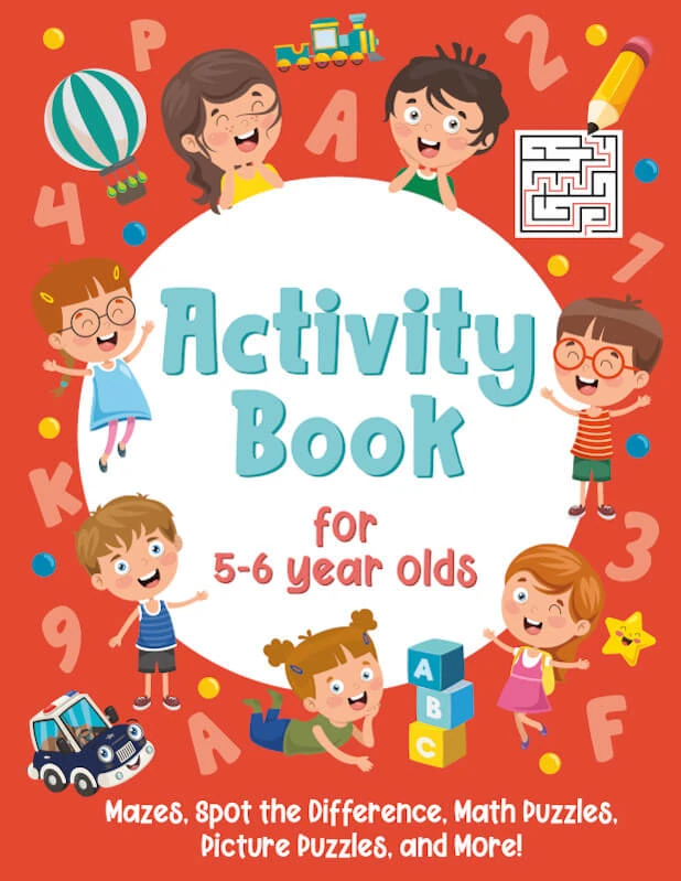 Book cover: Activity Book For 5-6 Year Olds