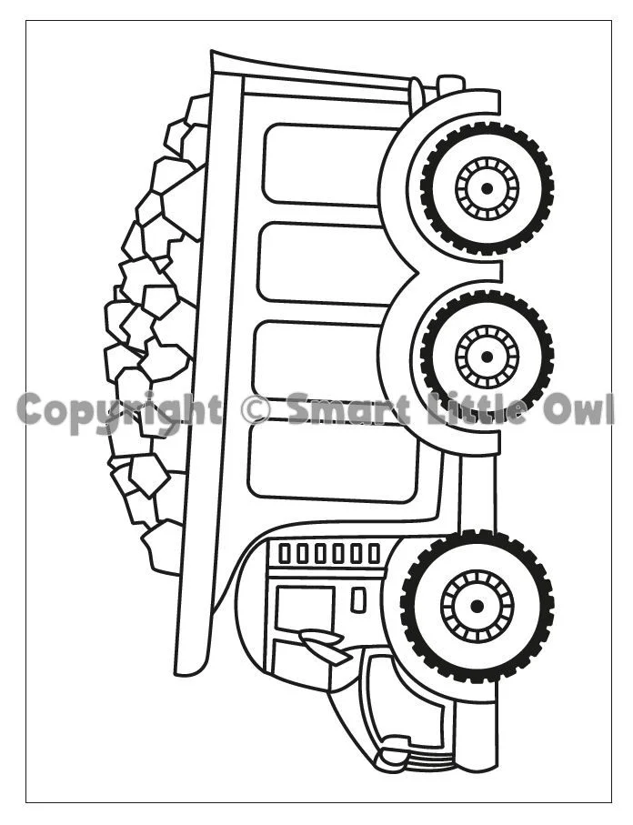 Construction Vehicles Coloring Book For Kids Ages 3-6 - Book Cover