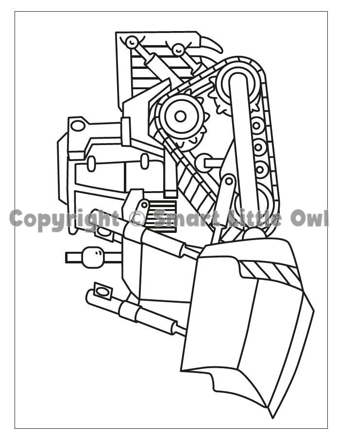 Construction Vehicles Coloring Book For Kids Ages 3-6 - Book Cover