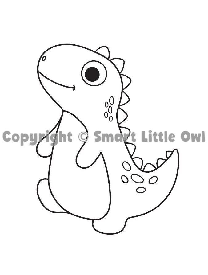 Dino Coloring Book For Toddlers - Book Cover