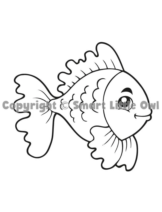 Fish Coloring Book For Kids - Book Cover