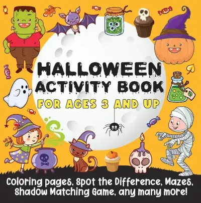 Halloween Activity Book for Ages 3 and Up