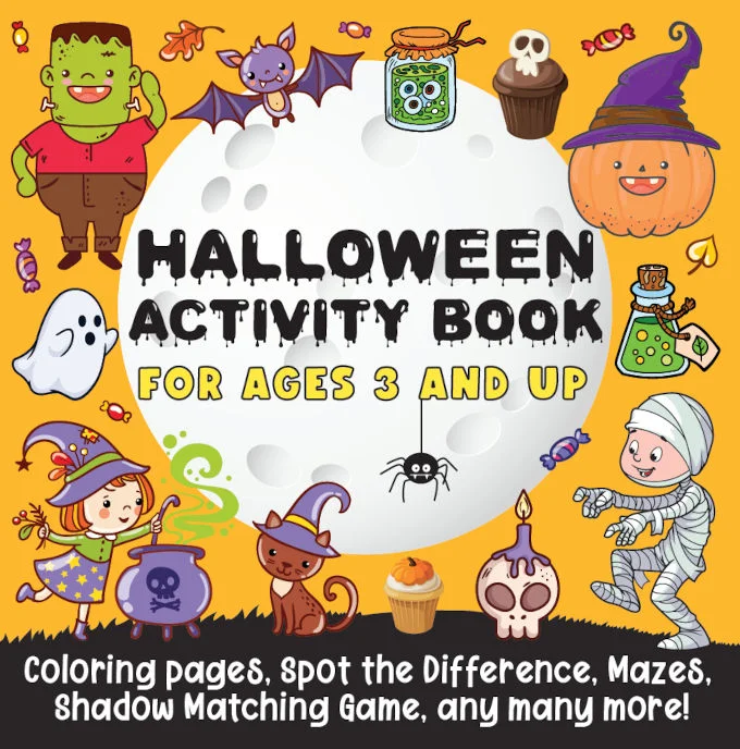 Book cover: Halloween Activity Book for Ages 3 and Up