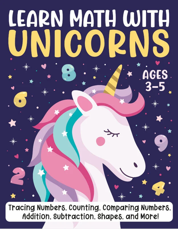 Book cover: Learn Math With Unicorns