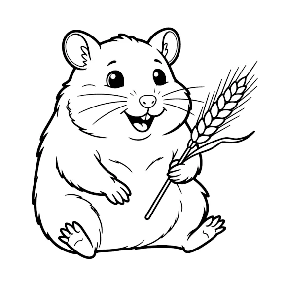 My First Hamster Colouring Book - Book Cover