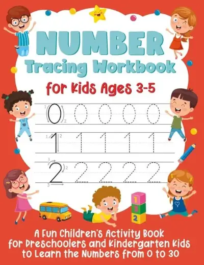 Number Tracing Workbook for Kids Ages 3-5