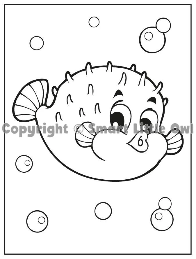 Sea Creatures Colouring Book For Kids Ages 3-5 - Book Cover