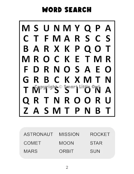 Space Activity Book For 5-7 Year Olds - Book Cover