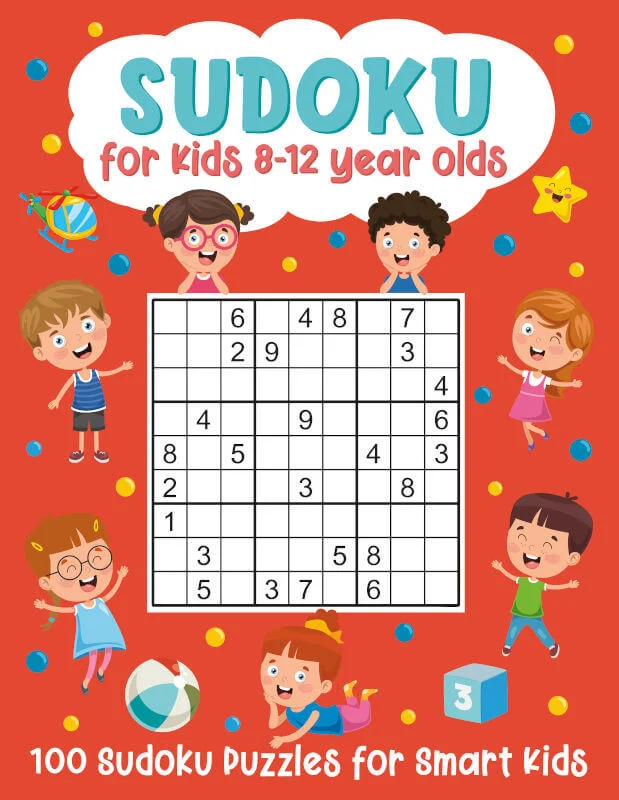 Book cover: Sudoku for Kids 8-12 Year Olds