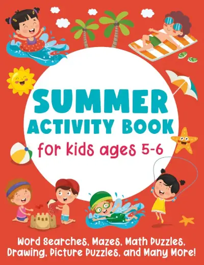 Summer Activity Book For Kids Ages 5-6