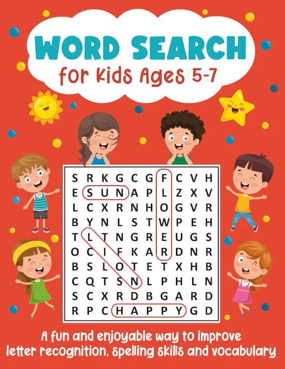 Book cover: Word Search for Kids Ages 5-7