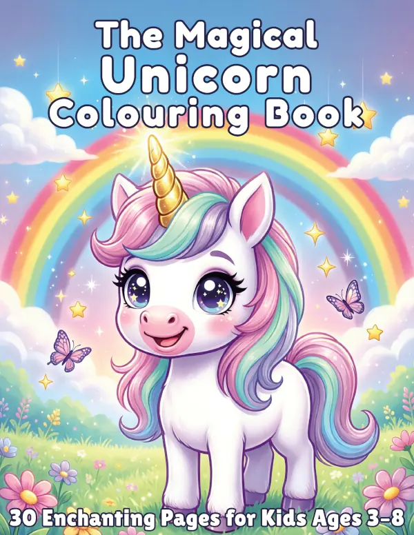 The Magical Unicorn Colouring Book cover